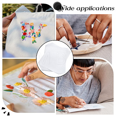 300Pcs Non-woven Fabric Tear Away Machine Embroidery Stabilizer DIY-WA0001-26-1