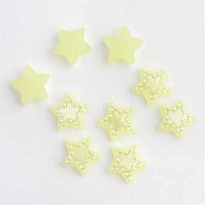 ABS Plastic Imitation Pearl Cabochons OACR-S007-Z22-1