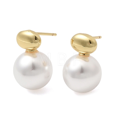 Brass Stud Earring EJEW-H180-05G-1