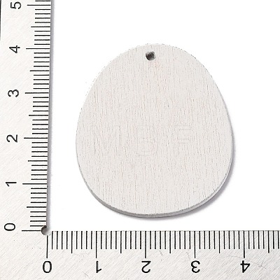 Single Face Printed Wood Pendants WOOD-B009-01G-1