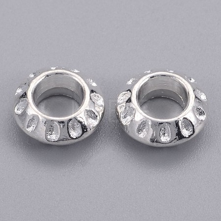 Tibetan Style Alloy European Beads X-TIBEB-EAA386Y-S-FF-1