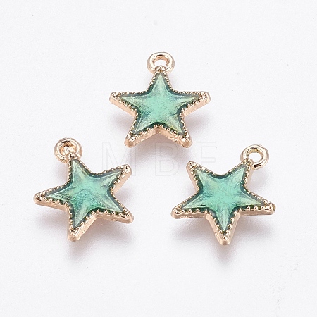 Alloy Enamel Charms X-ENAM-O027-04C-1