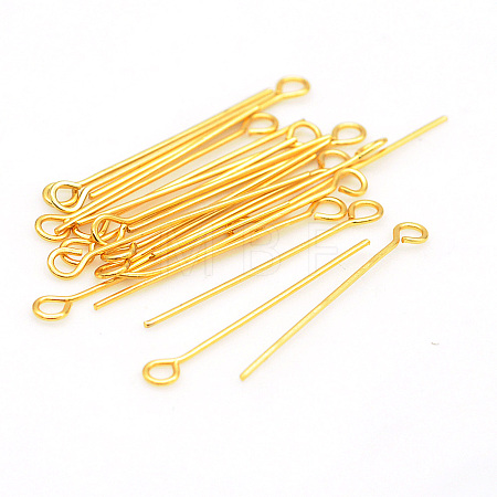 304 Stainless Steel Eye Pins KK-T030-LA849-30X30-1