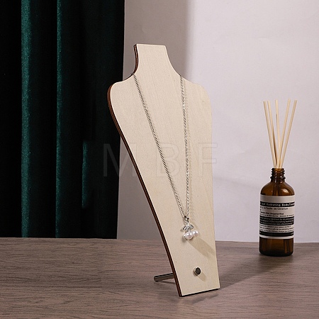 Vase Shaped MDF & Iron Pendant Necklace Jewely Display Stands NDIS-G008-01A-02-1