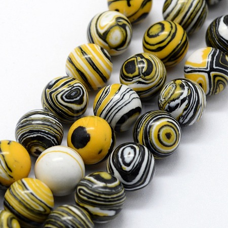 Synthetic Malachite Beads Strands G-A186-B-02-1