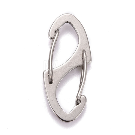 Non-Tarnish 202 Stainless Steel S Shaped Carabiner STAS-F268-02P-1
