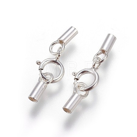 925 Sterling Silver Spring Ring Clasps STER-G019-B-08S-1