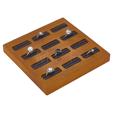 Wood & PE Ring Organizer Display Trays ODIS-WH0025-345-1