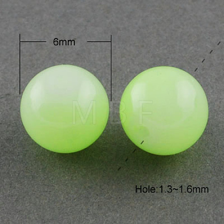 Imitation Jade Glass Beads Strands DGLA-S076-6mm-17-1