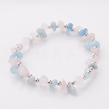Gemstone Stretch Bracelets X-BJEW-JB02414-05-1