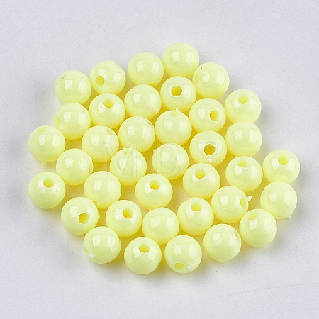 Opaque Plastic Beads KY-T005-6mm-622-1