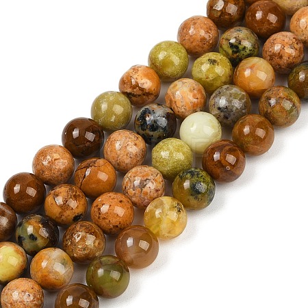 Natural Green Opal Beads Strands G-K245-A17-A04-1