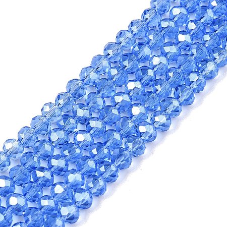 Electroplate Glass Beads Strands EGLA-A044-T4mm-A14-1