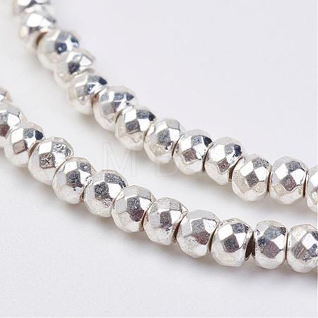 Non-magnetic Synthetic Hematite Beads Strands G-P262-29-2x3mm-S-1