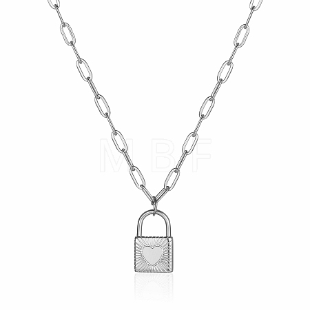 Heart Lock Pendant Necklaces XN5308-2-1