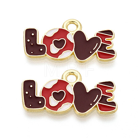 Valentine's Day Alloy Enamel Pendants ENAM-T023-19A-1