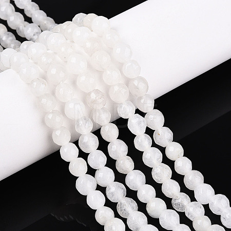 Dyed Natural White Jade Beads Strands X-G-T139-6mm-60-26-1