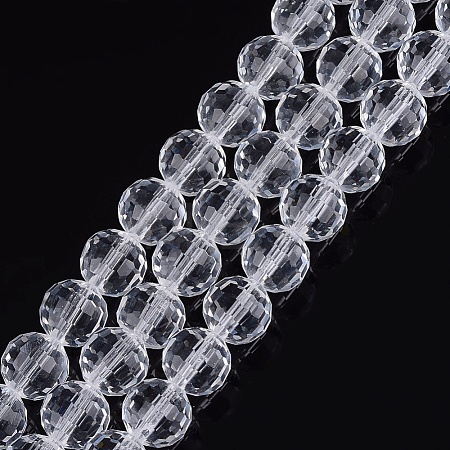 Transparent Glass Bead Strands X-GLAA-R095-10mm-15-1