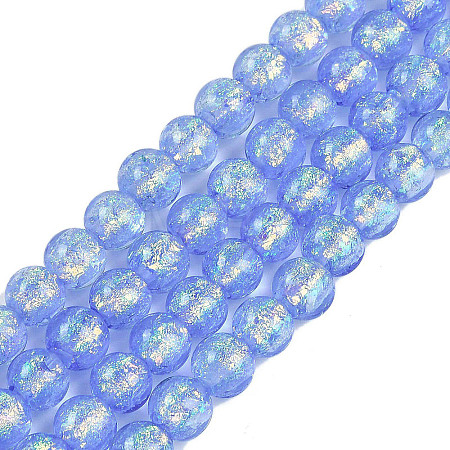 Handmade Foil Lampwork Beads Strands FOIL-K003-06B-02-1