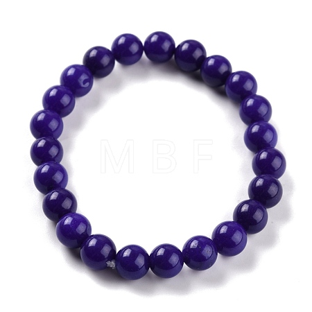 Dyed Natural Jade Beads Stretch Bracelets BJEW-G633-B-14-1