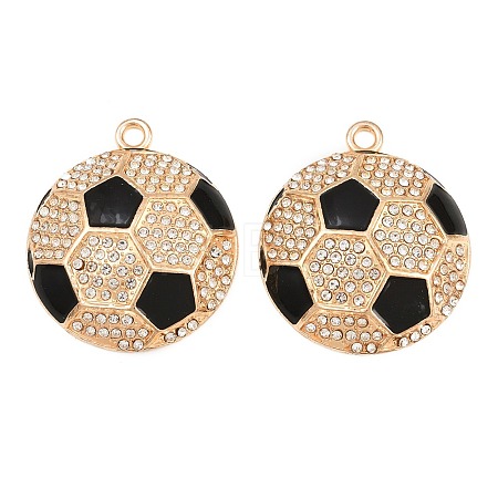 Alloy Rhinestone Pendants RB-CBA2677-02G-1