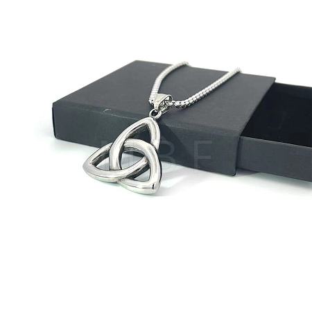Stainless Steel Trinity Knot Pendant Necklaces LS-ER4219-1