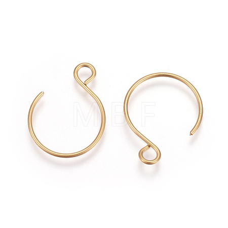 Ion Plating(IP) 304 Stainless Steel Earring Hooks X-STAS-L216-02B-G-1
