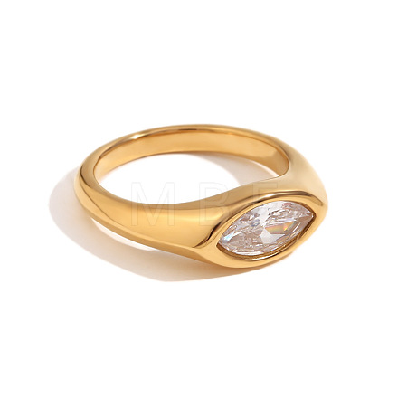 316L Stainless Steel with Cubic Zirconia Finger Rings FS-WGB17C9-09-1