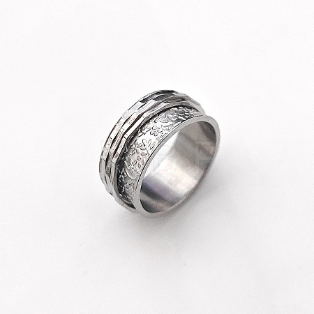 Retro Rotatable 304 Stainless Steel Finger Rings FS-WG84C22-44-1