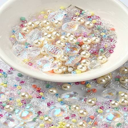 Mixed Styles Glass Beads GLAA-YW0003-45-1