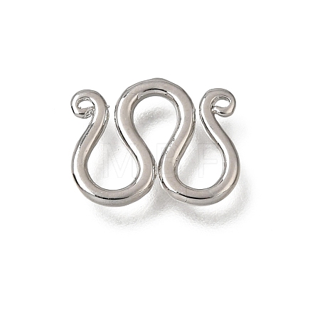 Brass M-Hook Clasps KK-CBA0DF0-14B-P-1