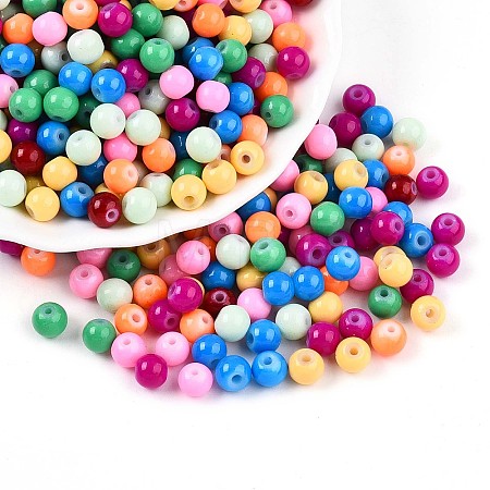 Baking Paint Glass Beads X1-DGLA-Q020-6mm-M01-1