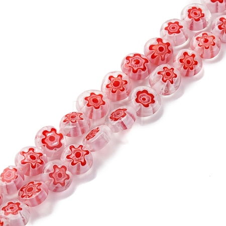 Handmade Millefiori Lampwork Beads Strands LAMP-G164-11L-1