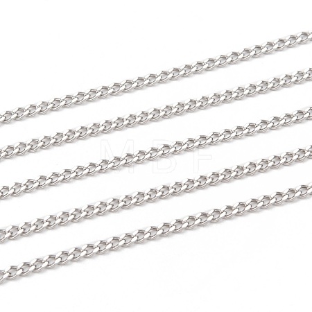Tarnish Resistant 304 Stainless Steel Curb Chains CHS-P003-05P-1