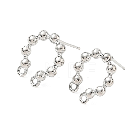 Brass Stud Earring Findings KK-CBABAE6-01P-1