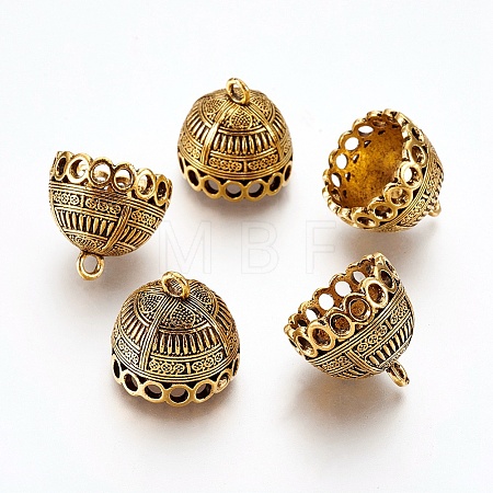 Tibetan Style Alloy Pendant Bail PALLOY-L208-004AG-1