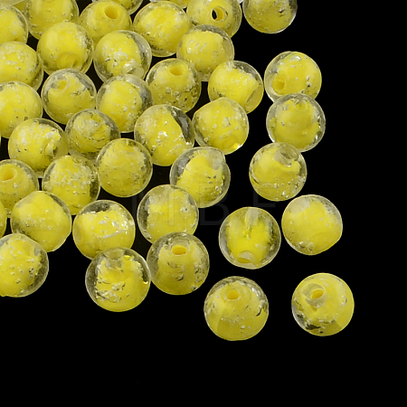 Handmade Luminous Lampwork Beads LAMP-R125-8mm-02-1