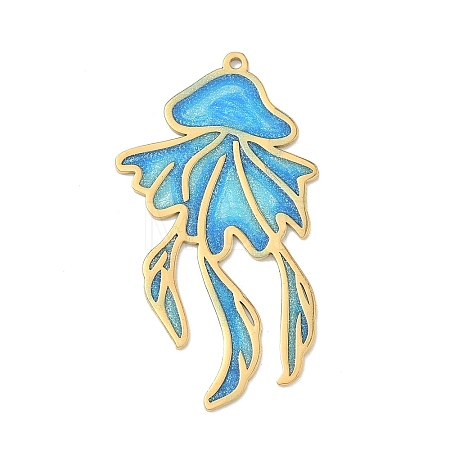Ocean Theme 304 Stainless Steel Enamel Pendants STAS-G373-01A-01-1