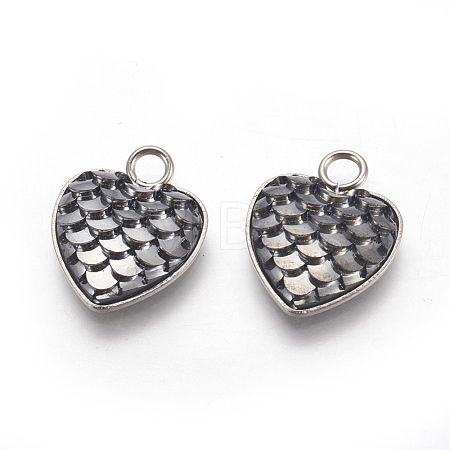 304 Stainless Steel Pendants STAS-F184-B09-1