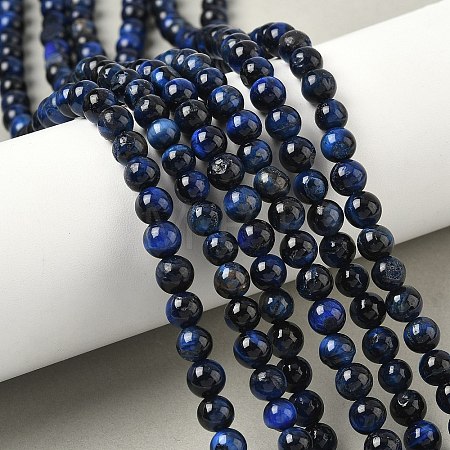 Grade B Natural Tiger Eye Beads Strands G-F591-18-6mm-01-1