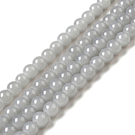 Imitation Jade Glass Beads Strands DGLA-S076-6mm-30-1