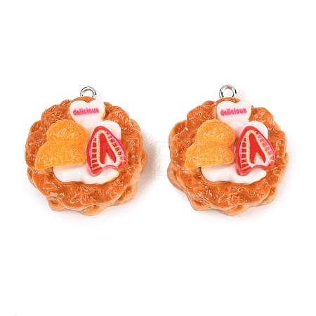Resin Imitation Food Pendants RESI-D023-02-1