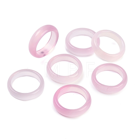 Dyed & Heated Natural Agate Finger Rings for Women RJEW-Z075-02E-1