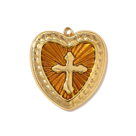 304 Stainless Steel Enamel Pendants STAS-OY006-58G-1