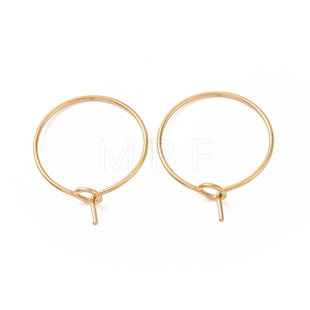Ion Plating(IP) 316L Surgical Stainless Steel Hoop Earring Findings STAS-D164-05G-1