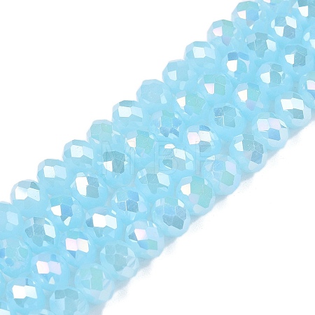 Electroplate Glass Beads Strands EGLA-A044-J6mm-B04-1