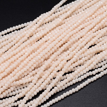 Faceted Rondelle Glass Beads Strands GLAA-M028-2mm-B02-1