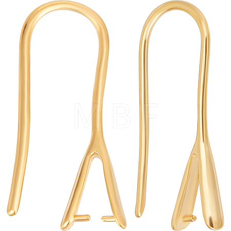 30Pcs Rack Plating Brass Earring Hooks KK-BBC0014-11-1