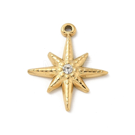 304 Stainless Steel Rhinestone Pendants STAS-I322-33G-01-1