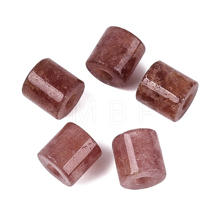 Synthetic Strawberry Quartz European Beads G-P520-05I-1
